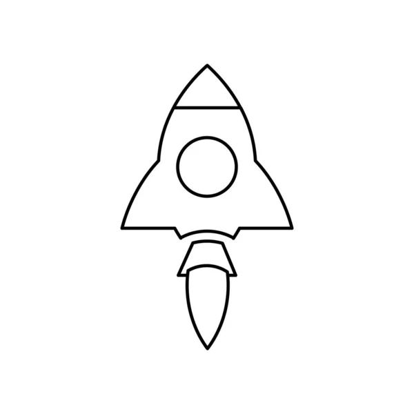 Moderne Rakete Raumschiff Symbol Logo Oder Zeichen Vektor Illustration Isoliert — Stockvektor