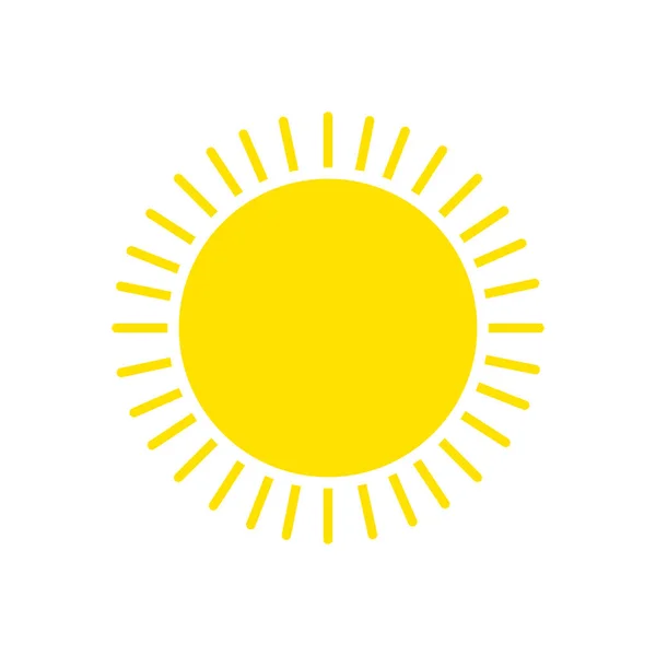 太阳图标 太阳符号 在白色背景上孤立的向量图解 Eps — 图库矢量图片