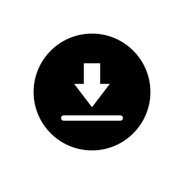 Descargar Icono Descargar Botón Ilustración Vectorial Aislada Sobre Fondo Blanco — Vector de stock