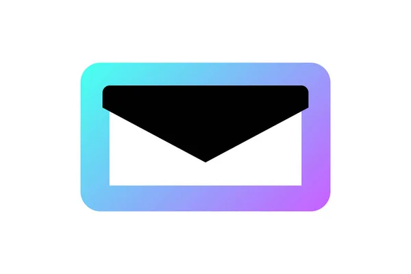 Modernes Briefumschlag Symbol Postsymbol Vektor Illustration Isoliert Auf Weißem Hintergrund — Stockvektor