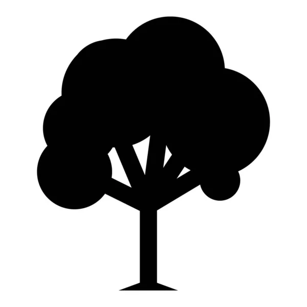 Baum Silhouette Symbol Vector Illustration Isoliert Auf Weißem Hintergrund Eps — Stockvektor