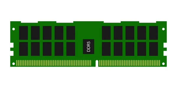 Computer Memory Ram Computer Accessories Ddr5 Memory Module Card Vector — Stock Vector