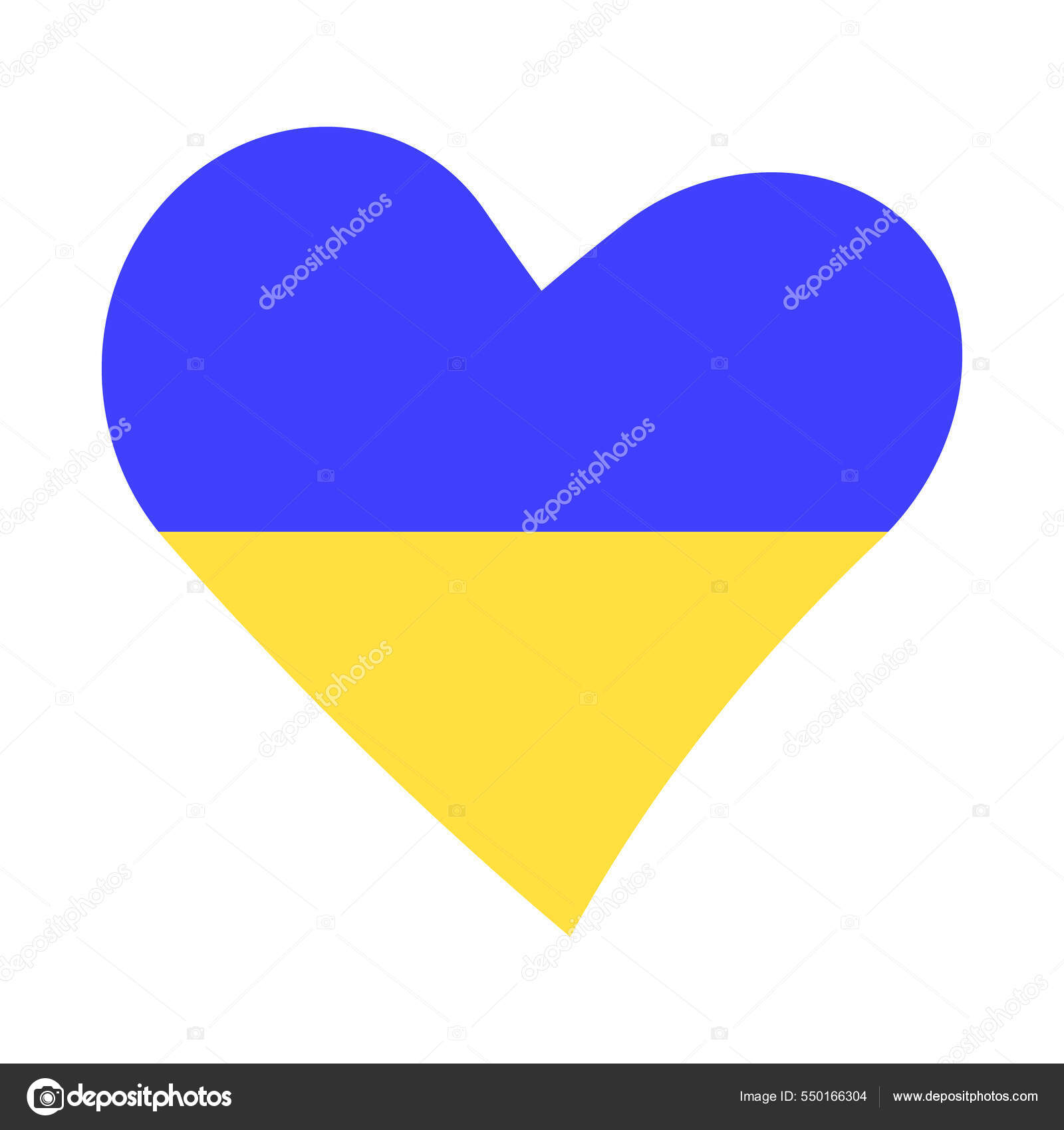 Russian flag in heart shape on white background stock photo