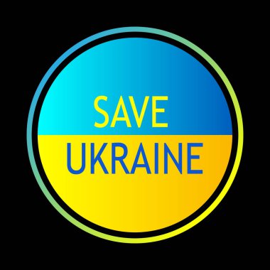 Ukrayna 'yı kurtar. Ukrayna bayrağı dua kavramı. Vektör illüstrasyonu.