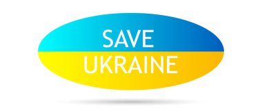 Ukrayna 'yı kurtar. Ukrayna bayrağı dua kavramı. Vektör illüstrasyonu.