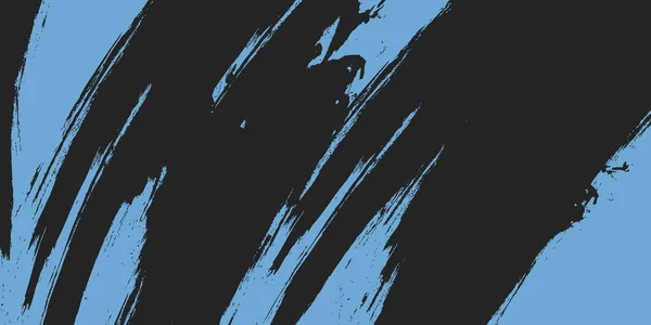 Abstraktní Modrá Černým Grunge Vektor Tahu Štětcem Pozadí — Stockový vektor