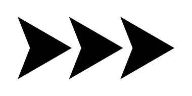 Kara ok simgesi. Vektör beyaz arkaplanda izole edildi. EPS 10