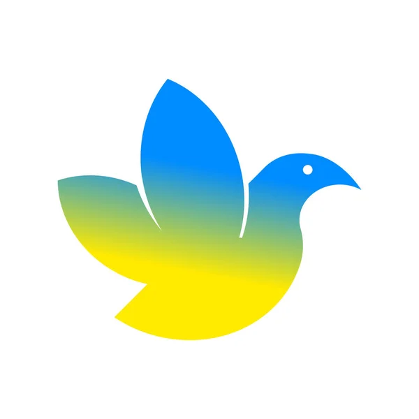 Templat Logo Dove Ikon Vektor Diisolasi Pada Latar Belakang Putih - Stok Vektor