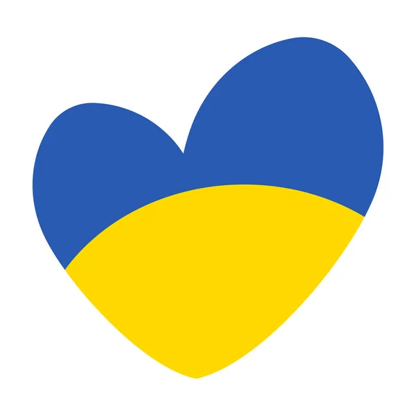 Изолированная Икона Сердца Украины — стоковый вектор