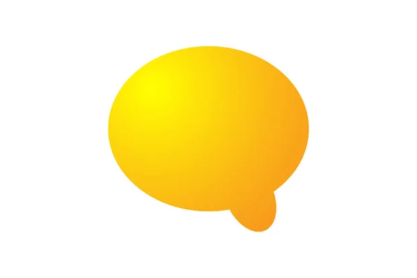 Leere Gebärdensprachblase Moderne Gelbe Zeichenvektorillustration Isoliert Auf Weißem Hintergrund Eps — Stockvektor