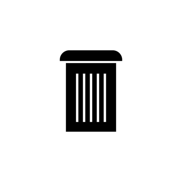 Trash Can Icon Delete Sign Symbol Illustration Isolated White Background — Vetor de Stock