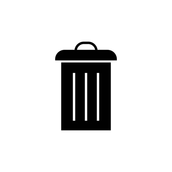 Trash Can Icon Delete Sign Symbol Illustration Isolated White Background — Vetor de Stock
