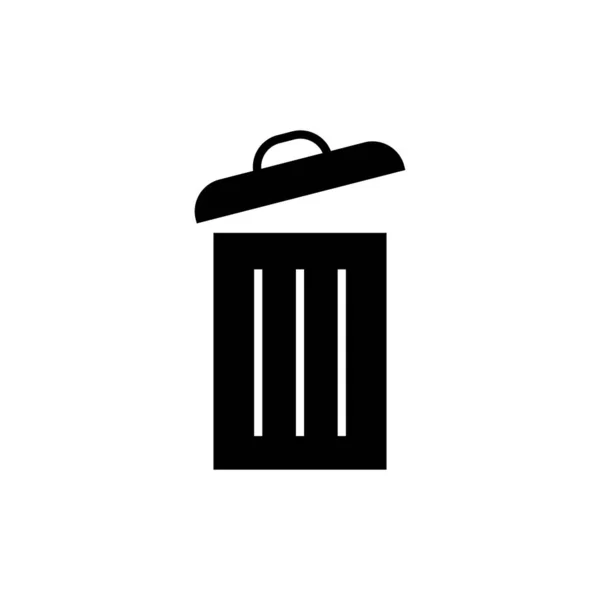 Trash Can Icon Delete Sign Symbol Illustration Isolated White Background — Vetor de Stock