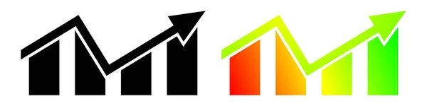 Gewinndiagramm Symboldesign Pfeil Nach Oben Chart Wachstum Vektor Eps — Stockvektor