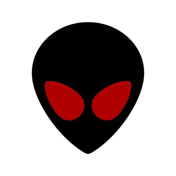 Alien Icon Alien Head Symbol Apps Websites Vector Illustration Isolated — Stock Vector