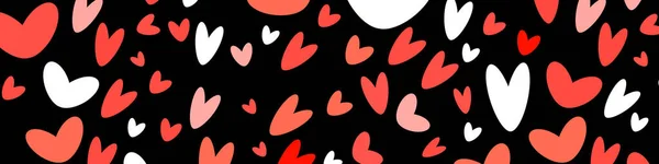 Cute Flying Hearts Background Paper Cut Decorations Valentine Day Vector — Wektor stockowy