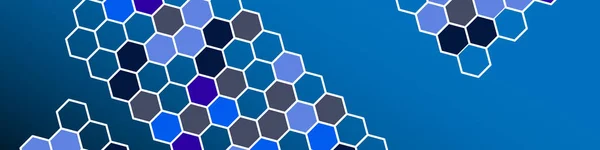 Темно Синий Фон Шестиугольным Рисунком Современная Темно Абстрактная Технология Текстуры — стоковый вектор