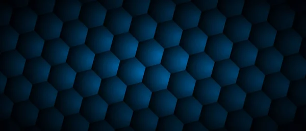 Αφηρημένο Εξάγωνο Μπλε Φόντο Φως Και Σκιά Σύγχρονη Διανυσματική Απεικόνιση — Διανυσματικό Αρχείο
