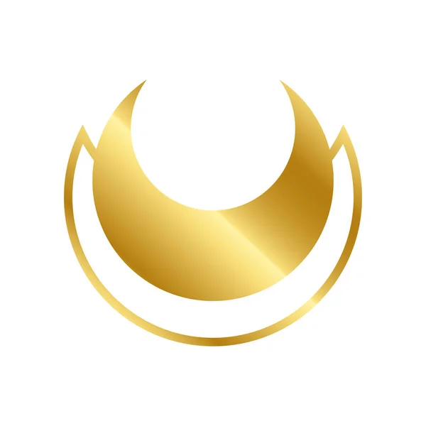 Lua Ouro Mágica Elementos Gráficos Para Astrologia Ilustração Ícone Lua — Vetor de Stock