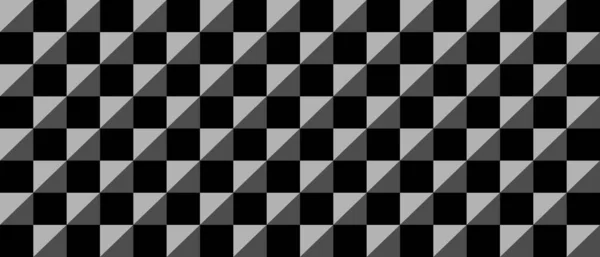 Dark Black Geometric Grid Squares Background Modern Dark Abstract Vector — Vetor de Stock