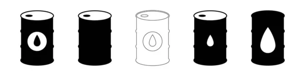 Oil Drum Container Barrel Icon Apps Websites Vector Icon Isolated — Stok Vektör