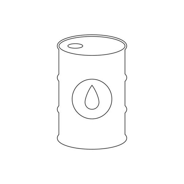 Oil Drum Container Barrel Icon Apps Websites Vector Icon Isolated — Stockový vektor