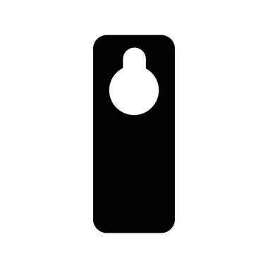 Kapı tokmağı askı simgesi beyaz arkaplanda izole edildi. Vektör EPS 10