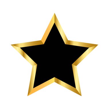 Shiny golden star icon isolated on white background. Vector EPS 10