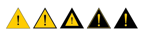 Yellow Urgent Warning Symbol Safety Alert Caution Exclamation Mark Danger — Stok Vektör