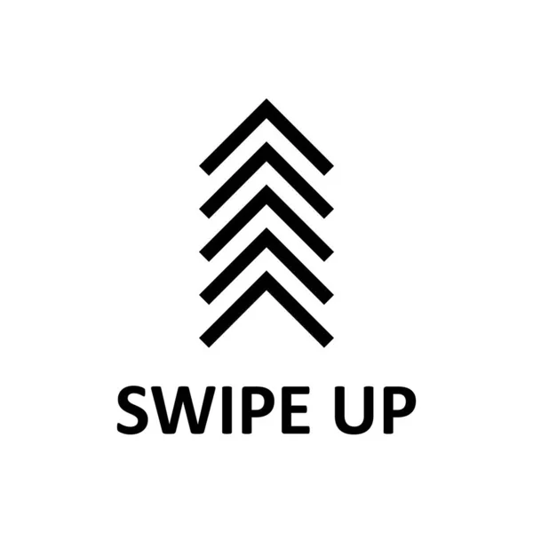 Swipe Icon Arrow Social Media Stories Black Swipe Icon Scroll — Stock Vector