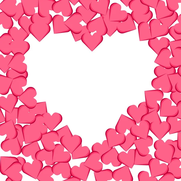 Heart Shape Consisting Small Hearts Shape Confetti Splash Heart Valentine —  Vetores de Stock