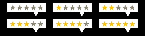 Star Rating Icon Modern Vector Illustration Isolated Black Background — 스톡 벡터