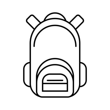 School backpack line icon. Back to school. Vector illustration isolated on white background.