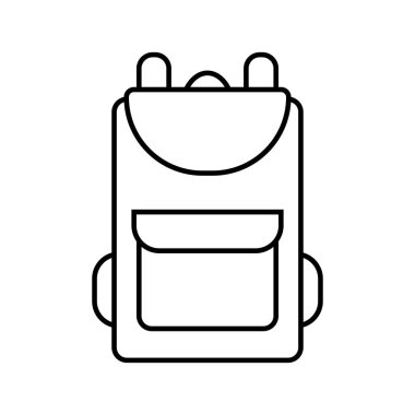 School backpack line icon. Back to school. Vector illustration isolated on white background.
