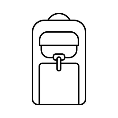 School backpack line icon. Back to school. Vector illustration isolated on white background.