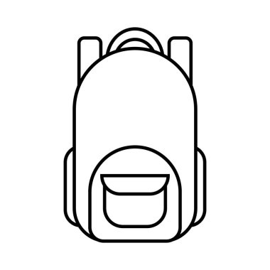 School backpack line icon. Back to school. Vector illustration isolated on white background.