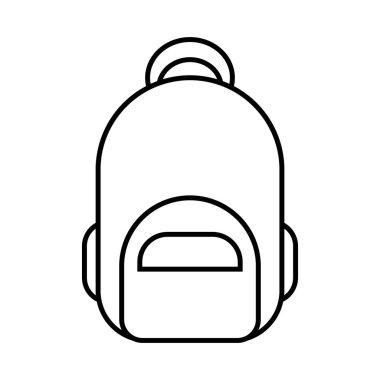 School backpack line icon. Back to school. Vector illustration isolated on white background.