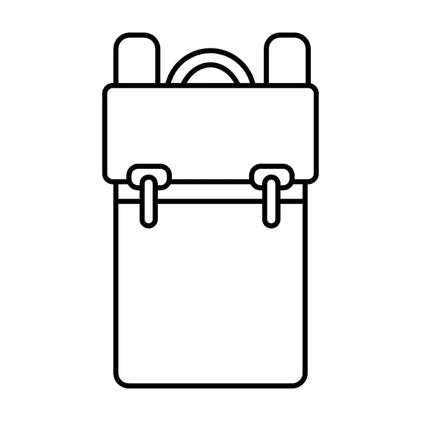 School Backpack Line Icon Back School Vector Illustration Isolated White — 스톡 벡터