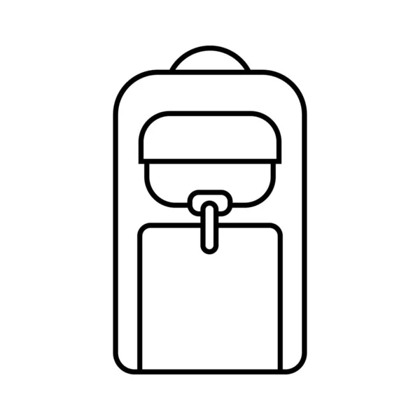 School Backpack Line Icon Back School Vector Illustration Isolated White — Image vectorielle