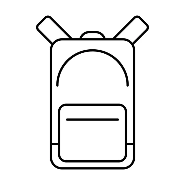 School Backpack Line Icon Back School Vector Illustration Isolated White —  Vetores de Stock