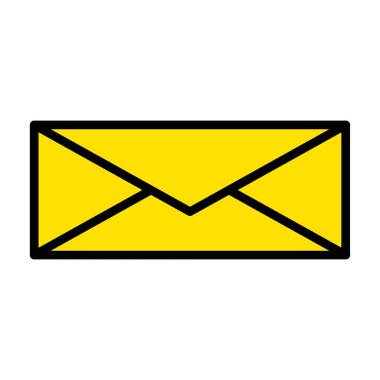 Message icon. Envelope pictogram illustration. Vector isolated on white background.