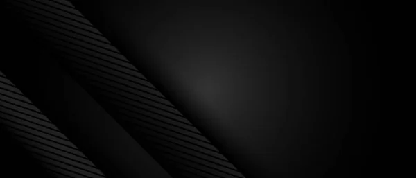 Dark Background Black Overlap Layers Modern Abstract Vector Texture — Image vectorielle