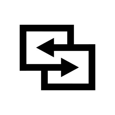 Transfer arrows icon. Linear style sign for mobile concept and web design. Left right arrows icon. Symbol, logo illustration. Vector isolated on white background.