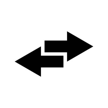 Transfer arrows icon. Linear style sign for mobile concept and web design. Left right arrows icon. Symbol, logo illustration. Vector isolated on white background.