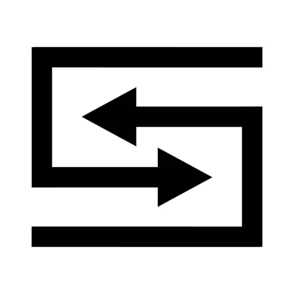 Transfer Arrows Icon Linear Style Sign Mobile Concept Web Design — Stok Vektör