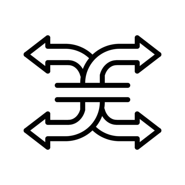 Transfer Arrows Icon Linear Style Sign Mobile Concept Web Design — Archivo Imágenes Vectoriales