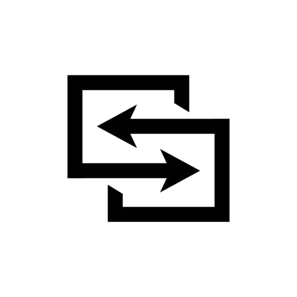 Transfer Arrows Icon Linear Style Sign Mobile Concept Web Design —  Vetores de Stock