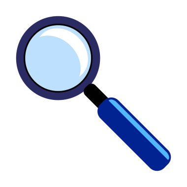 Magnifying glass icon. Vector illustration isolated on white background