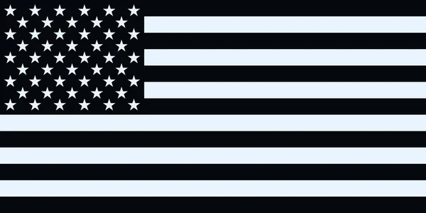 Black White Flag United States America Vector Illustration Background — Vettoriale Stock
