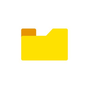 Empty folder icon. Vector illustration isolated on white background.